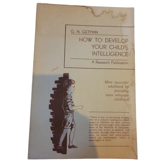 How to develop your child's intelligence by Getman, Gerald N VINTAGE PB book - Picture 1 of 9